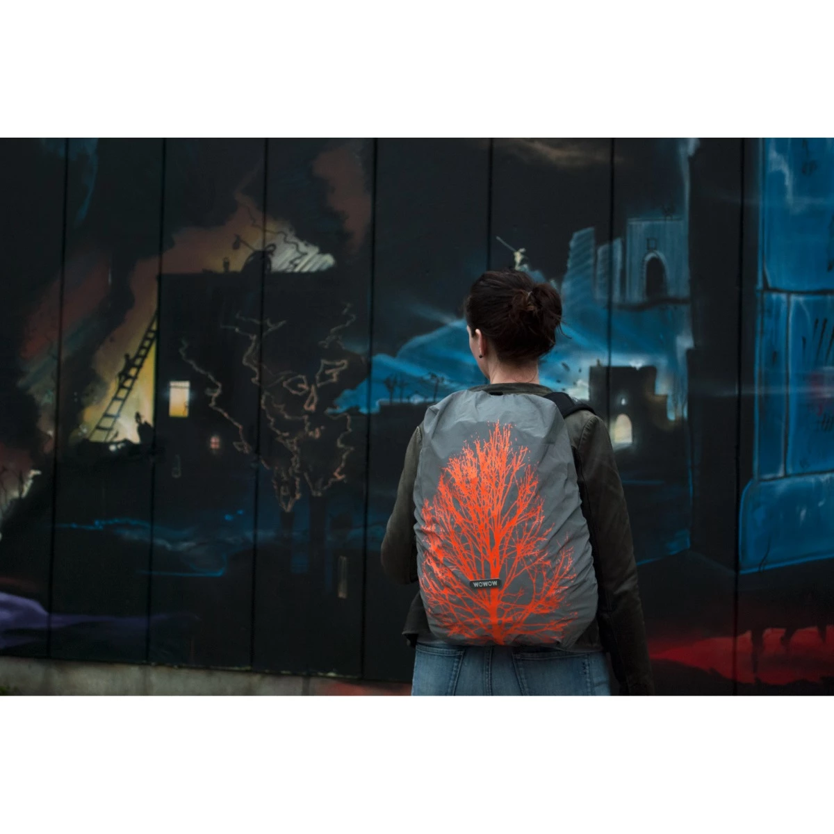 Wowow Rucksack Schutzhülle Citylab Oranger Fluoreszenzdruck 2 Wowow Rucksack Schutzhülle Citylab Oranger Fluoreszenzdruck – Bild 2
