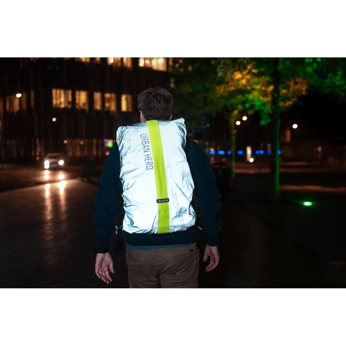 Wowow Rucksack Schutzhülle Urban Hero Voll Reflektierend 2 Wowow Rucksack Schutzhülle Urban Hero Voll Reflektierend – Bild 2